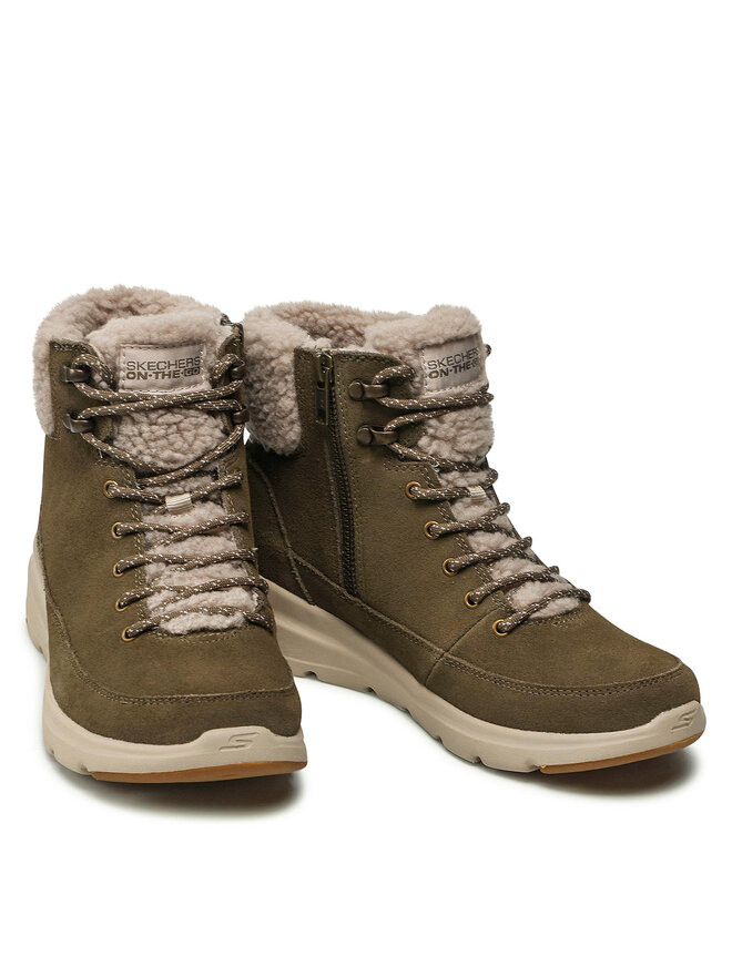 Skechers Botki Skechers Glacial Ultra 16677/OLV Zielony