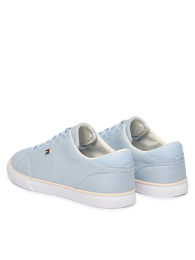 Tommy Hilfiger Sneakers aus Stoff Tommy Hilfiger Th Low Profile Vulc Canvas FW0FW09102 Himmelblau