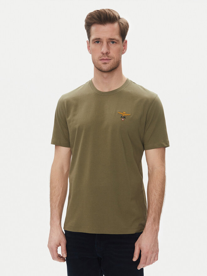Aeronautica Militare Aeronautica Militare Camiseta 251TS1580J372 Caqui Regular Fit