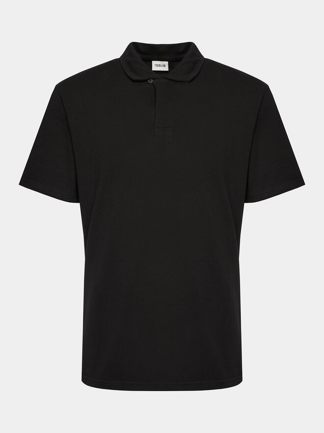 Solid Solid Поло 21108171 Чорний Regular Fit
