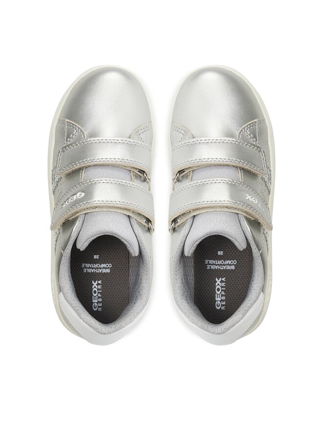 Geox Sneakersy Geox J Eclyper Girl J45LRA 000NF C1007 S Strieborná