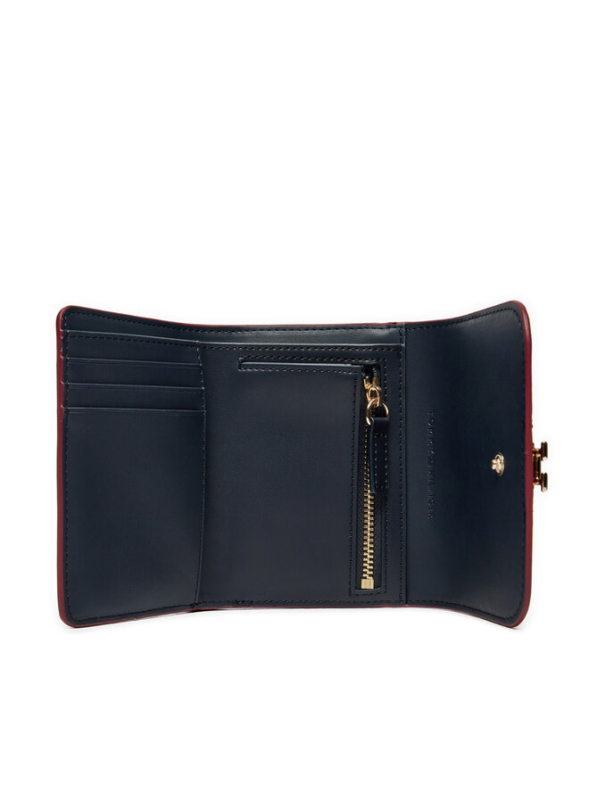Tommy Hilfiger Kleine Damen Geldbörse Tommy Hilfiger Th Heritage Med AW0AW16579 Dunkelrot