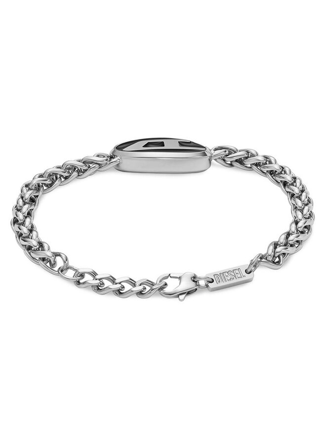 Diesel Bransoletka Diesel Steel Font DX1469040 Srebrny
