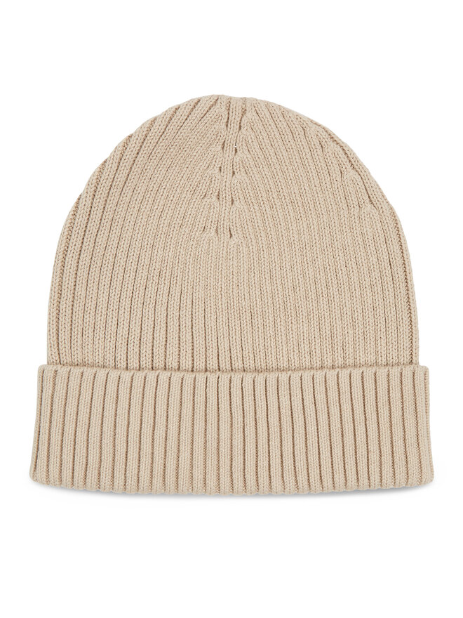 Calvin Klein Čiapka Calvin Klein Classic Cotton Rib Beanie K50K510982 Béžová