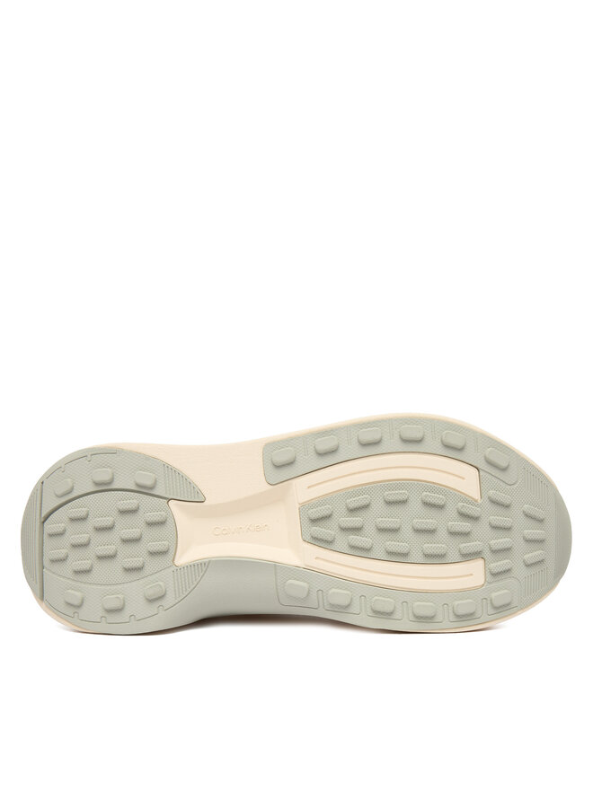 Calvin Klein Sneakers Calvin Klein Chunky Runner Lace Up Sock Knit YW0YW02033 Écru