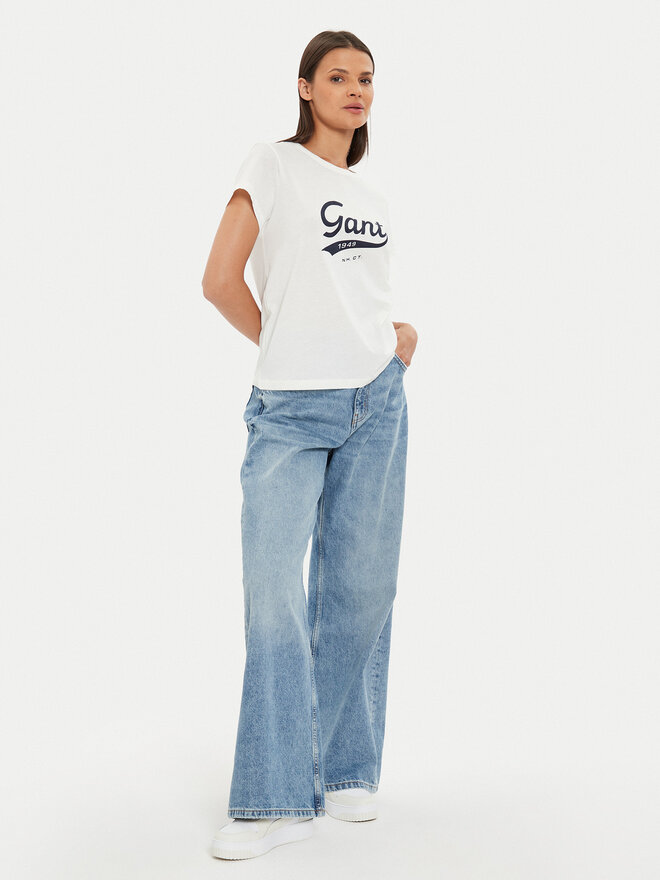 Gant Gant Camiseta Script Graphic 4200482 Blanco Regular Fit
