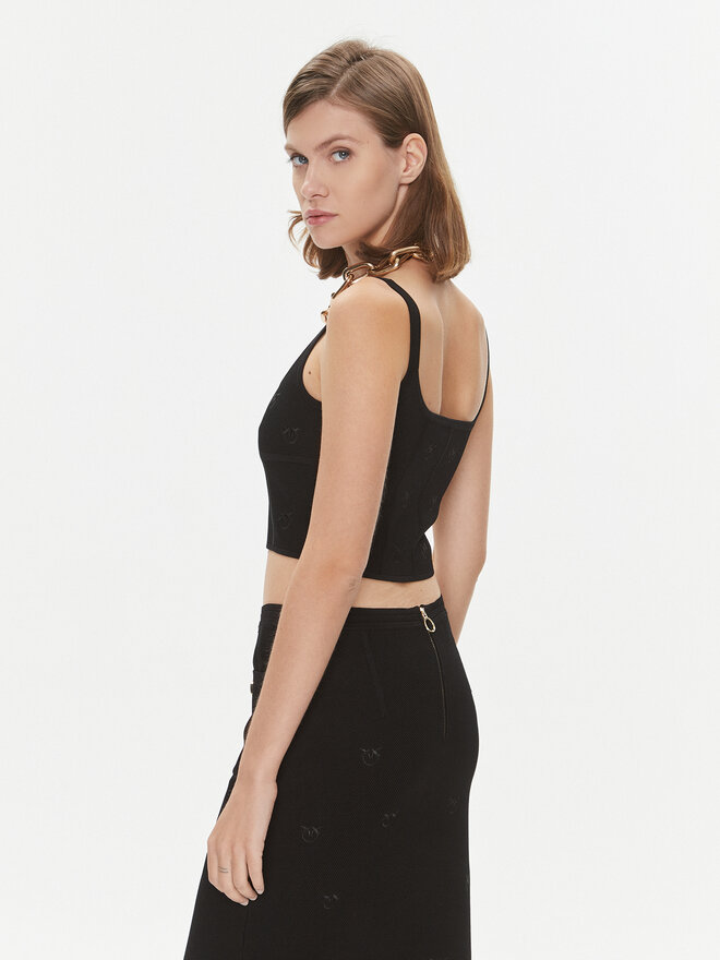 PINKO Pinko Τοπ Dolly 101885 A16F Μαύρο Slim Fit