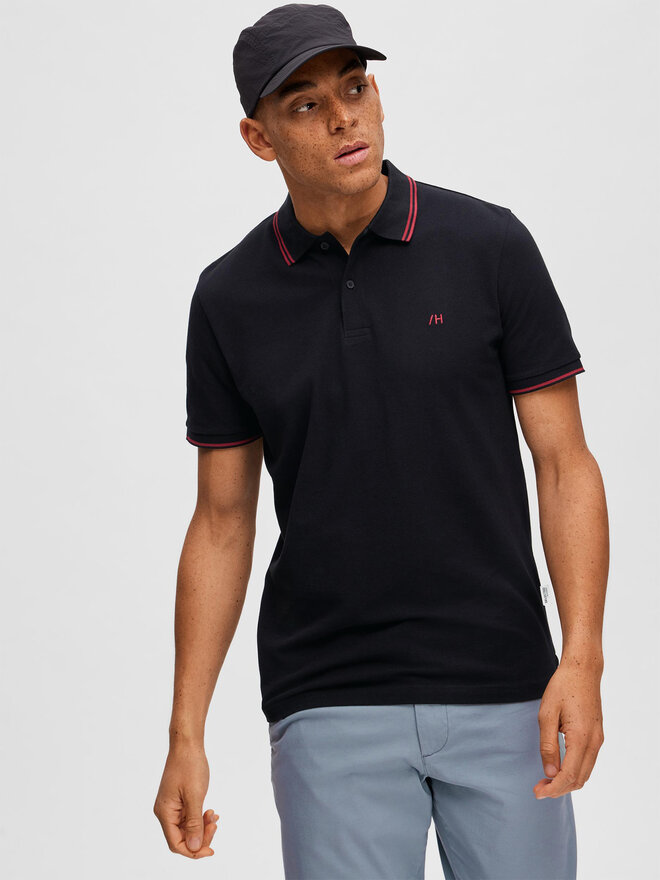 Selected Homme Selected Homme Polo majica 16087840 Črna Regular Fit