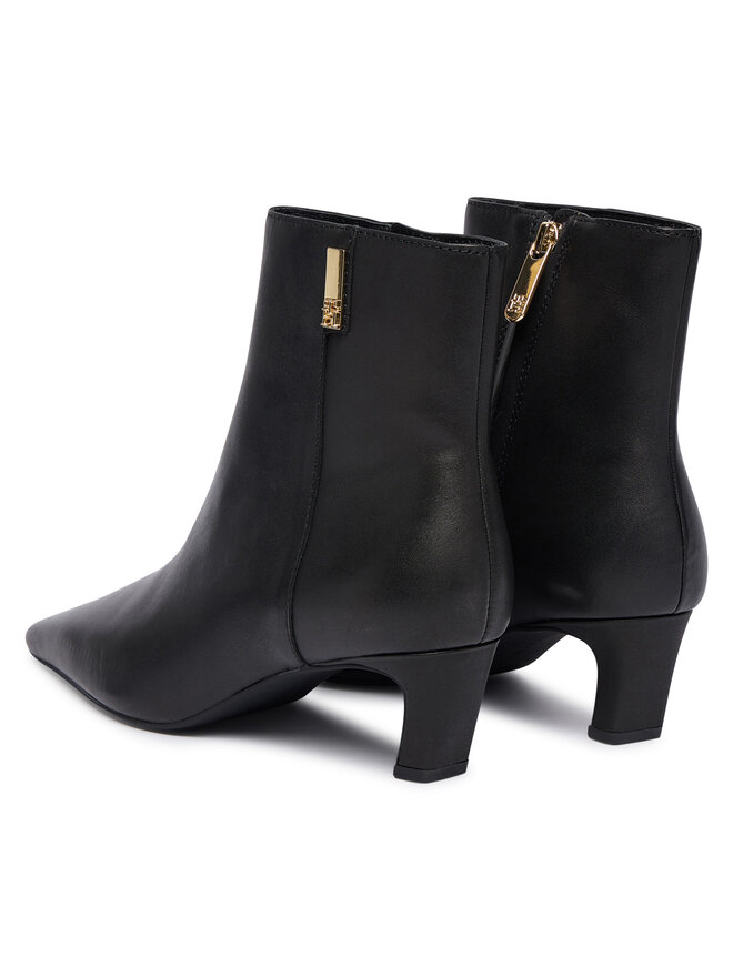Tommy Hilfiger Stiefeletten Tommy Hilfiger Th Square Toe Kitten Bootie FW0FW08768 Schwarz