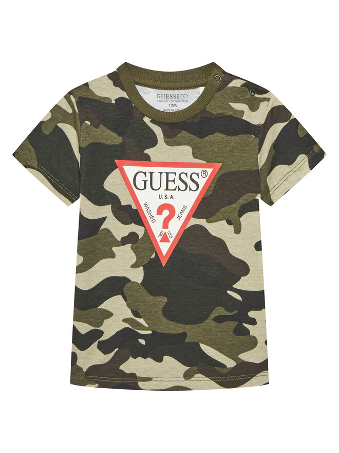 Guess Guess Camiseta N5YI04 K8HM4 Verde Regular Fit