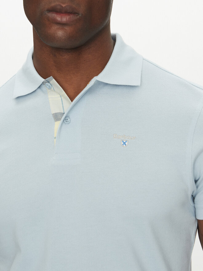 Barbour Barbour Poloshirt Tartan MML0012BU44 Himmelblau Regular Fit