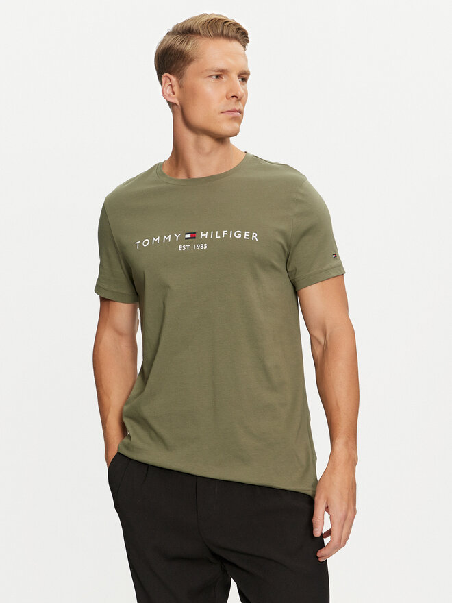 Tommy Hilfiger Tommy Hilfiger T-Shirt Logo MW0MW11797 Grün Slim Fit