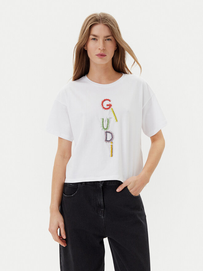 Gaudi Gaudi T-Shirt 511BD64027 Weiß Regular Fit
