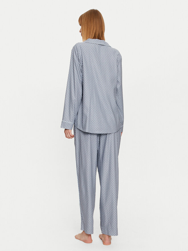 Selmark Selmark Pijama Corbatera P7376 Azul Regular Fit
