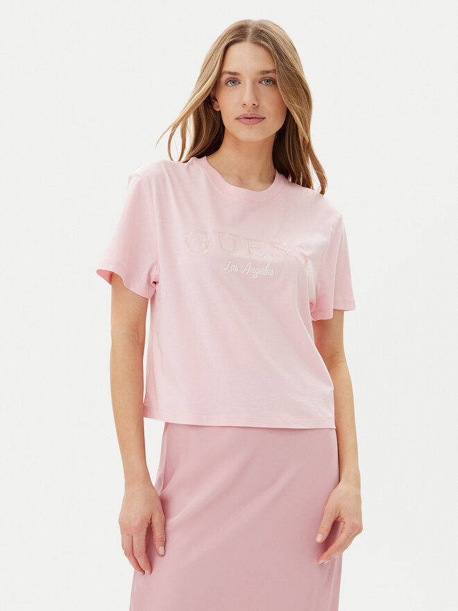 Guess Guess T-shirt V5GI09 K9RM1 Ružičasta Regular Fit