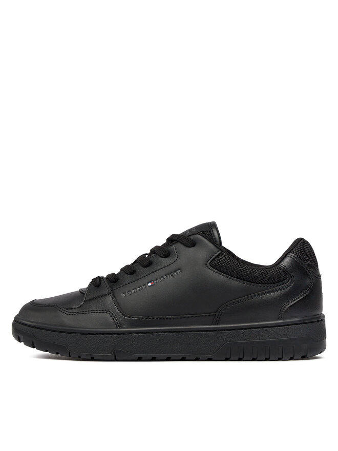 Tommy Hilfiger Snīkeri Tommy Hilfiger Th Basket Core Leather Ess FM0FM05040 Melns