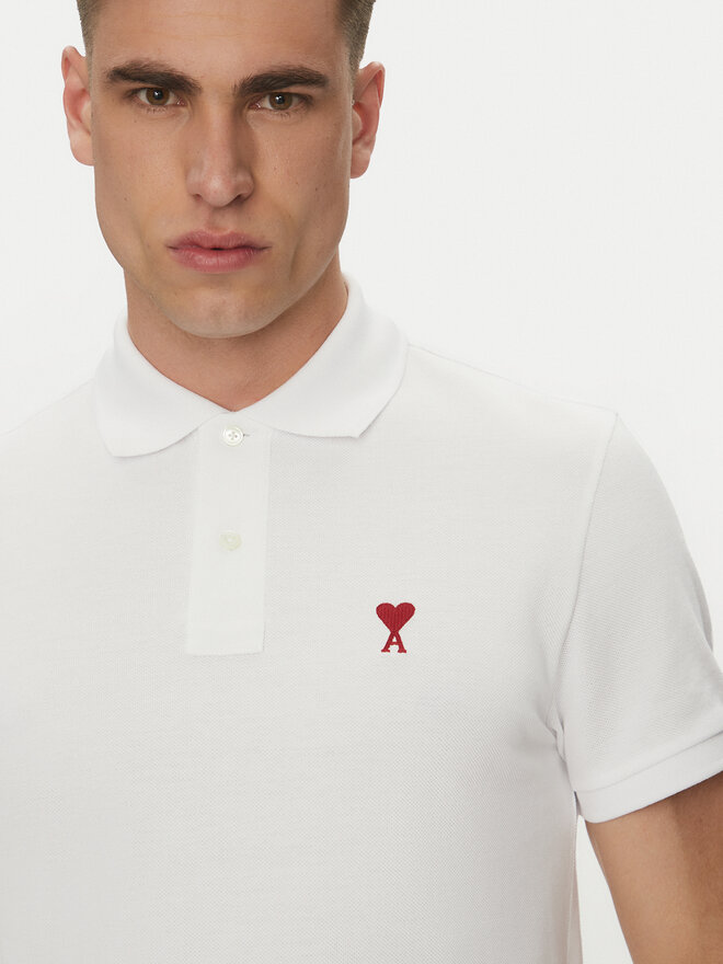 AMI PARIS AMI PARIS Polo BFUPL001.760 Λευκό Regular Fit