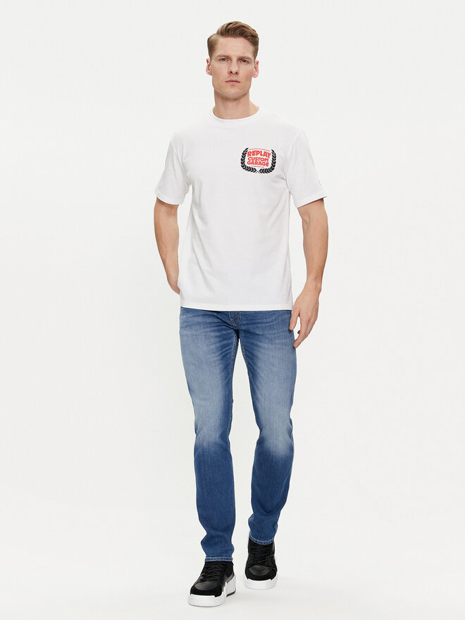 REPLAY Replay Marškinėliai M6765.000.22662 Balta Regular Fit