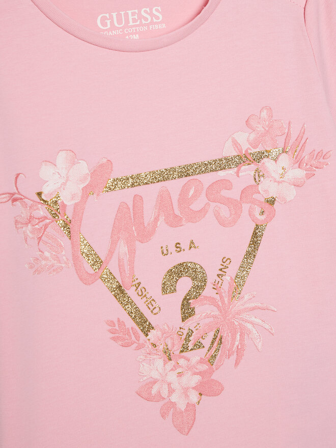 Guess Guess Marškinėliai A5GI03K6YW4 Rožinė Regular Fit