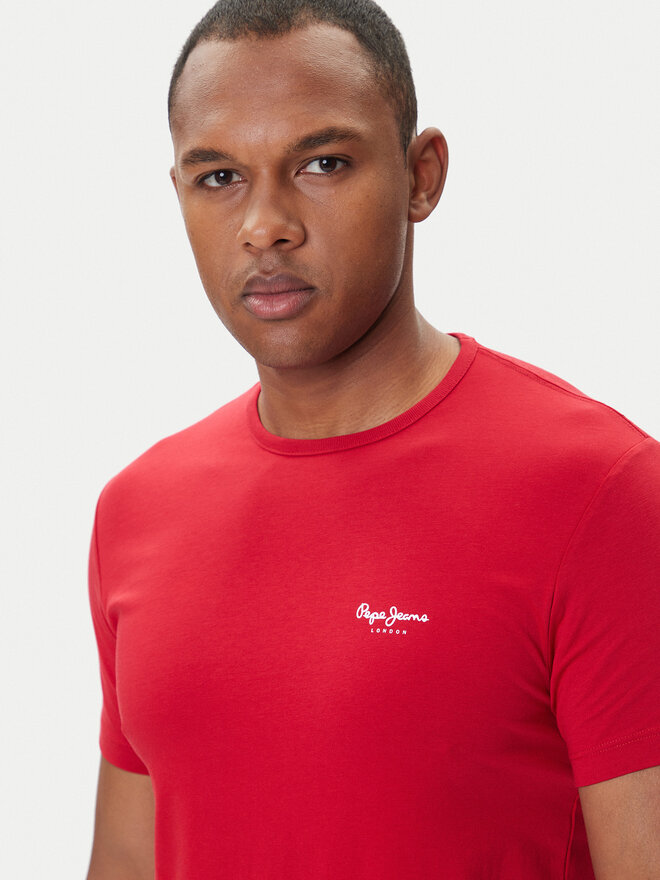 Pepe Jeans Pepe Jeans Camiseta Original Basic 3N PM5010133 Rojo Regular Fit