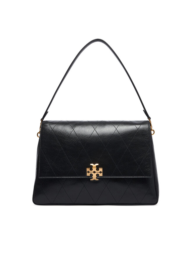Tory Burch Сумка Tory Burch Charlie Quilted Large Shoulder Bag 185805 Чорний