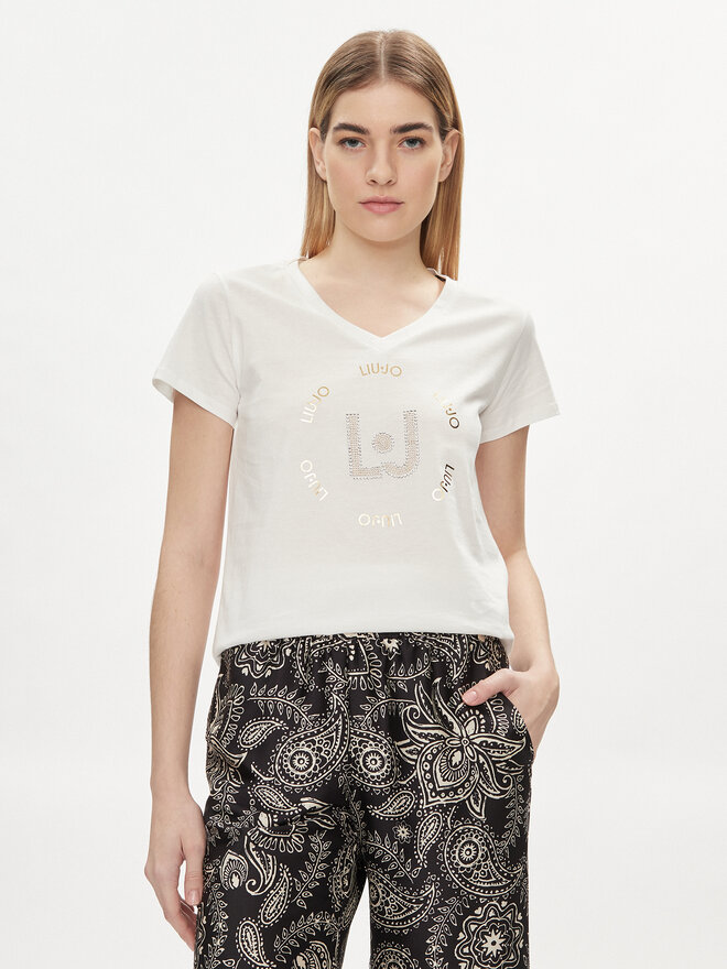 Liu Jo Liu Jo T-Shirt TA4137 J6040 Λευκό Regular Fit