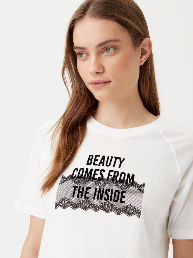 JDY JDY T-Shirt Nina 15342612 Λευκό Loose Fit