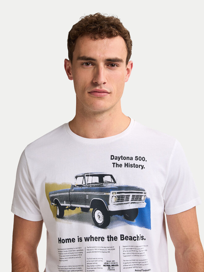Petrol Industries Petrol Industries Camiseta M-1050-TSR604 Blanco Regular Fit