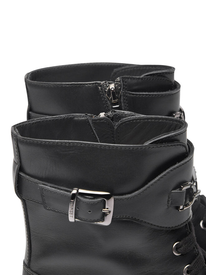 TWINSET Schnürstiefeletten TWINSET Anfibio 242GCJ S Schwarz