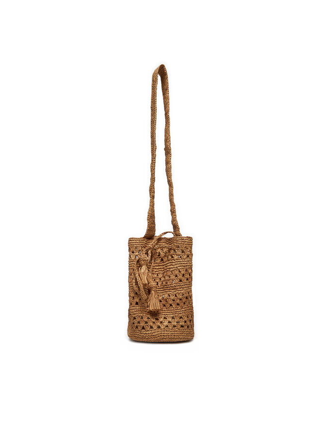 Manebi Сумка Manebi Handcrafted Raffia Beach Bucket Weaving V 2.2 AO Коричневий