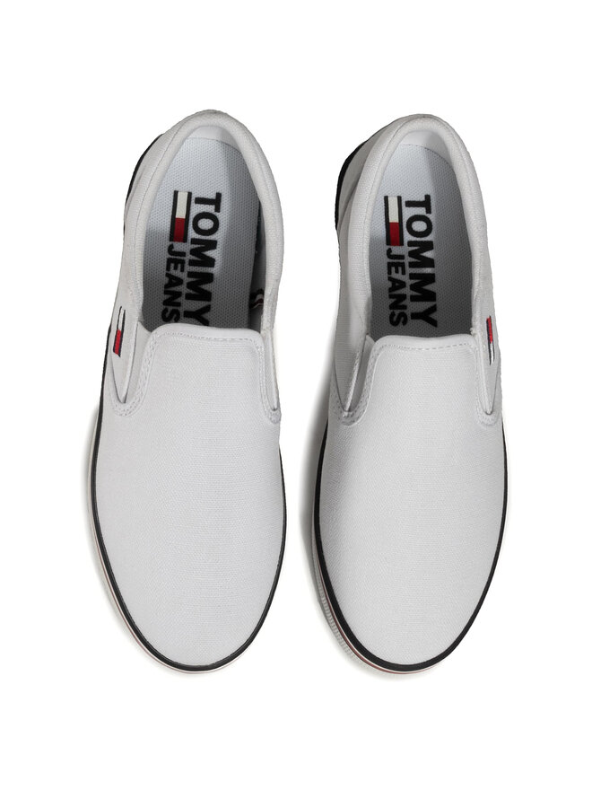 Tommy Jeans Sneakers aus Stoff Tommy Jeans Essential Slip On Sneaker EN0EN00782 Weiß