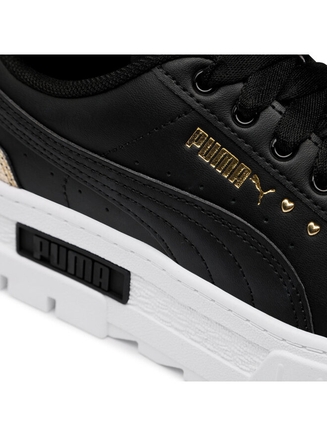 Black shiny puma trainers shop