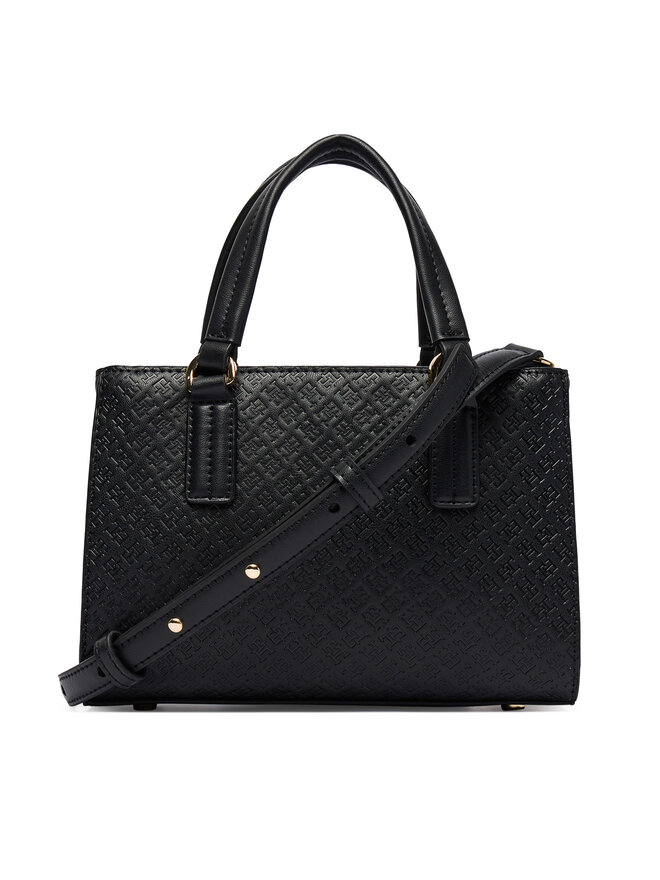 Tommy Hilfiger Handtasche Tommy Hilfiger Th Daily Mini Tote Mono AW0AW18416 Schwarz