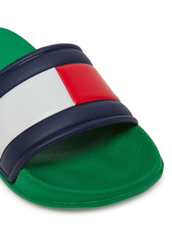 Tommy Hilfiger Klapki Tommy Hilfiger T3X0-33915-1172 Zielony