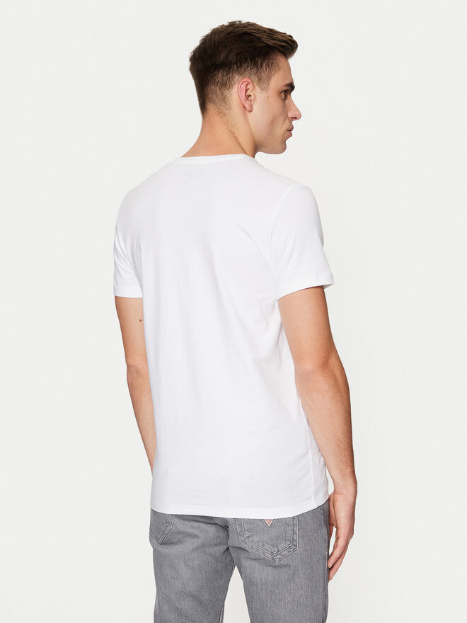 Guess Guess Camiseta Caleb U97M00 KCD31 Blanco Slim Fit