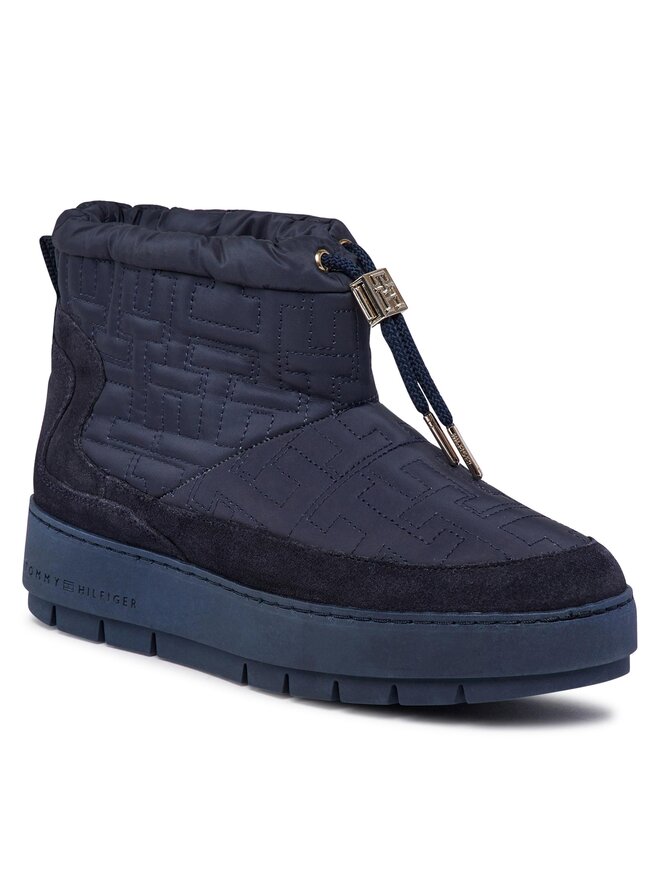 Tommy Hilfiger Schneeschuhe Tommy Hilfiger Tommy Monogram Snowboot FW0FW07637 Blau
