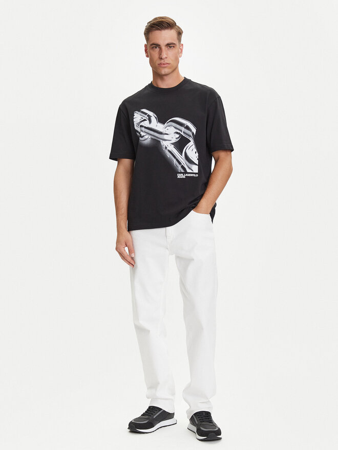 Karl Lagerfeld Jeans Karl Lagerfeld Jeans Camiseta A3M17032 Negro Relaxed Fit