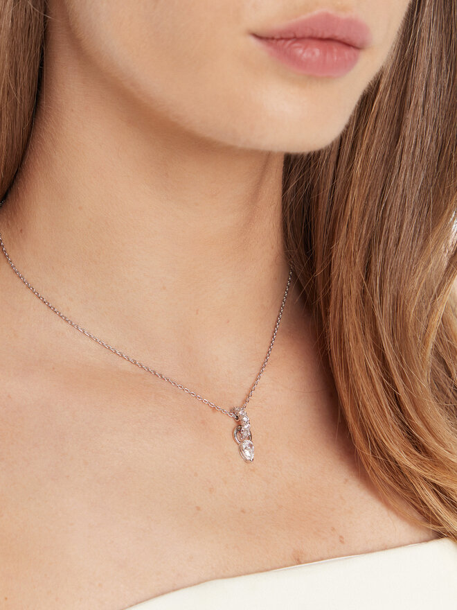 Swarovski Набір: ланцюжок і сережки Swarovski 5723197 Срібний