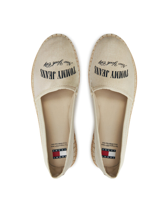 Tommy Jeans Еспадрили Tommy Jeans Tjw Varsity Espadrille EN0EN02470 Бежов