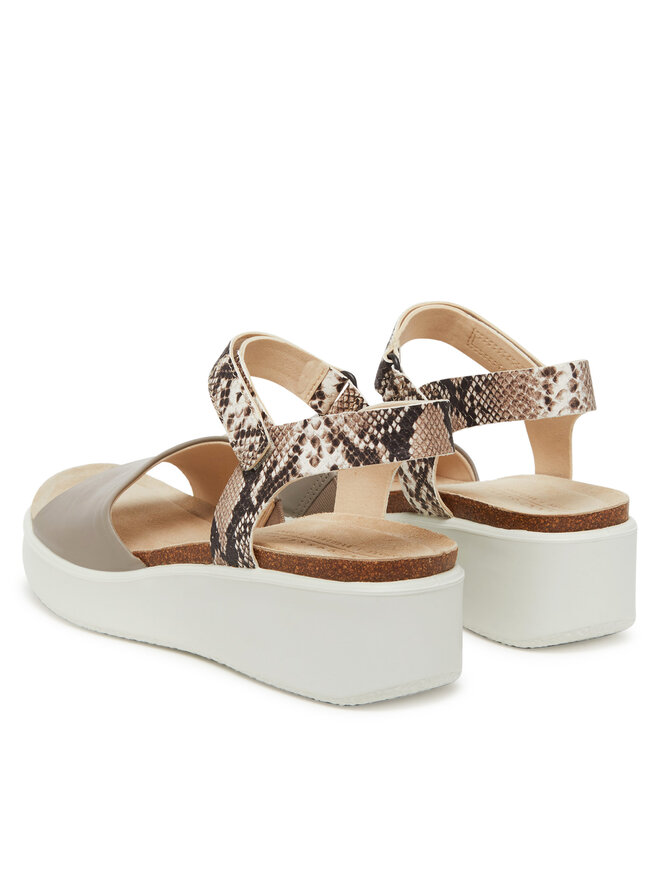 ECCO Sandały ECCO Flowt Wedge Cork 27231361166 Beżowy
