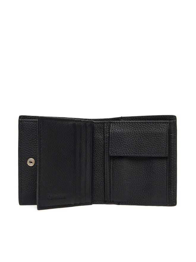 Calvin Klein Geldbörse Calvin Klein Foil Emboss Slim Trifold W Card LV04D1063G Schwarz