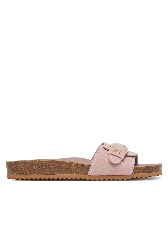 Tommy Hilfiger Чехли Tommy Hilfiger Soft Suede Adjustable Mule FW0FW08809 Розов