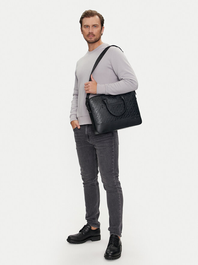 Tommy Hilfiger Porta PC Tommy Hilfiger Monogram Computer Bag AM0AM12675 Nero