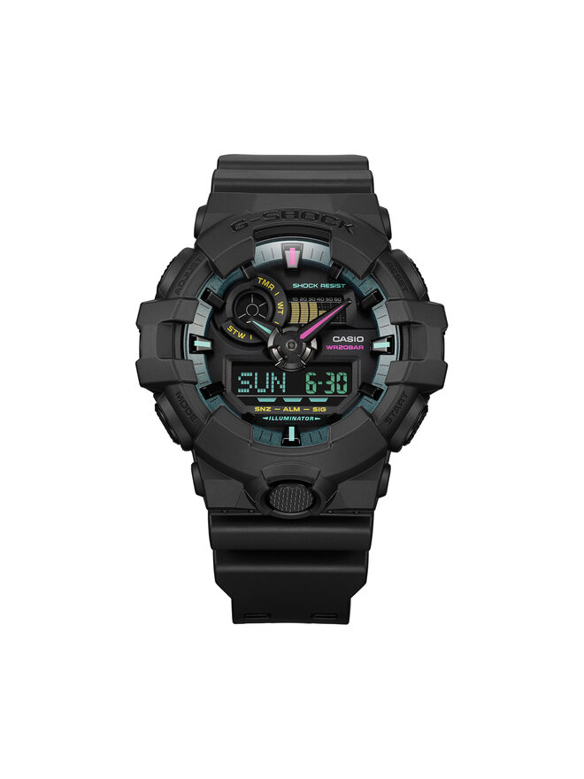 G-Shock Ceas G-Shock Multi-Fluorescent Accents GA-700MF-1AER Negru