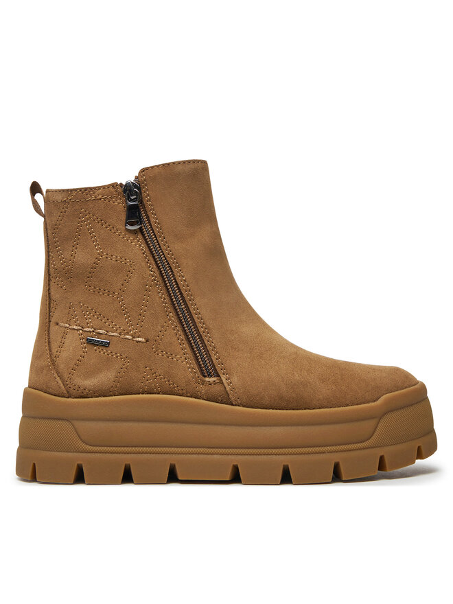 Geox Polokozačky Geox D46WSG 00022 C6372 Hnědá