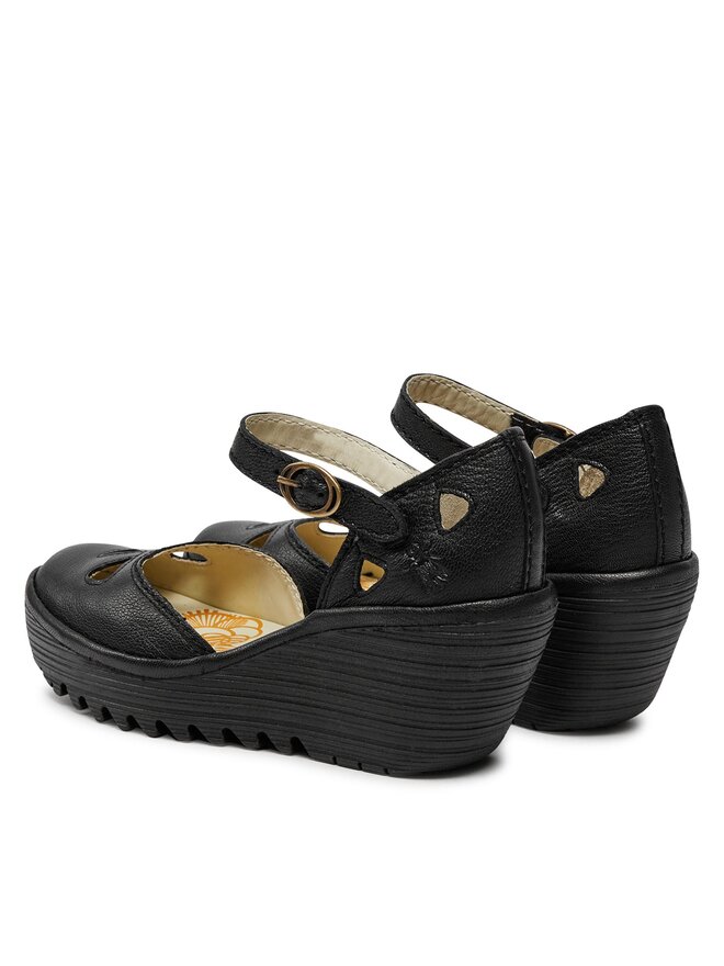 Fly London Pusbačiai Fly London Yunafly P500016090 Juoda