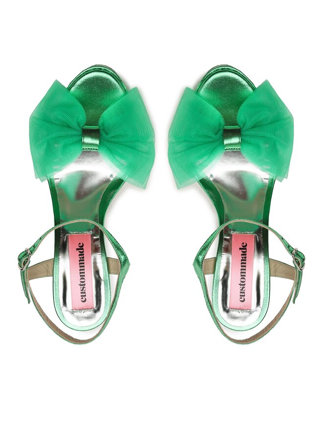 Custommade Sandale Custommade Arlina Metallic Bow 999624047 Verde