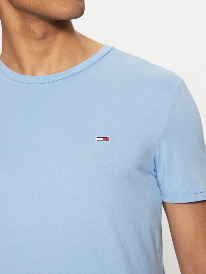 Tommy Jeans Tommy Jeans T-Shirt Jaspe DM0DM20363 Himmelblau Slim Fit