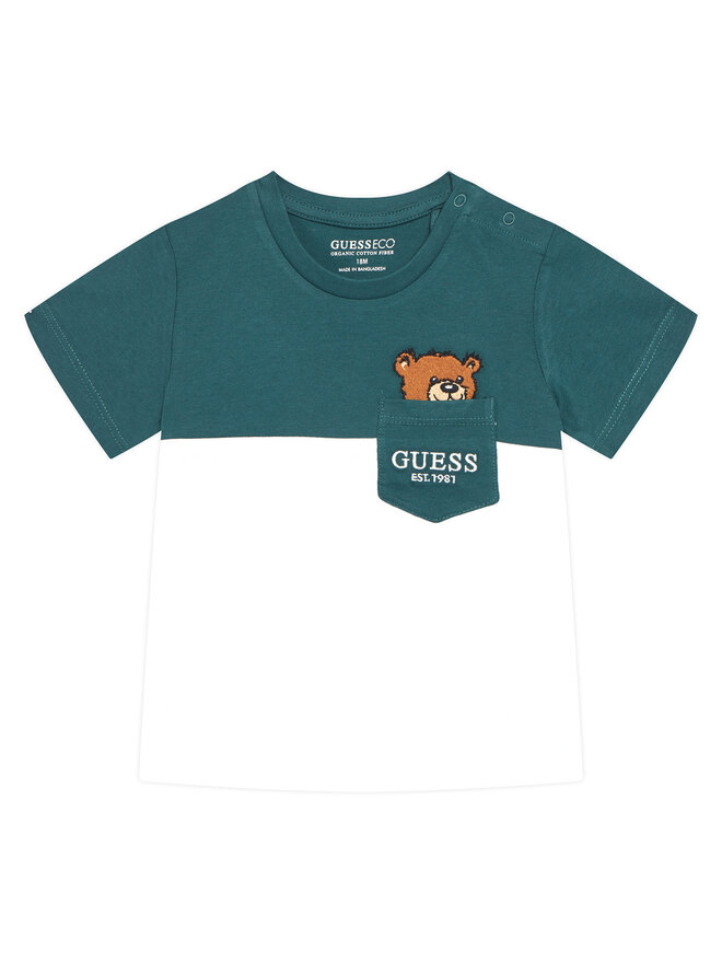 Guess Guess Majica N5YI1 1K8HM4 Zelena Regular Fit
