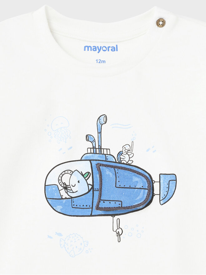 Mayoral Mayoral Футболка 1029 Білий Regular Fit